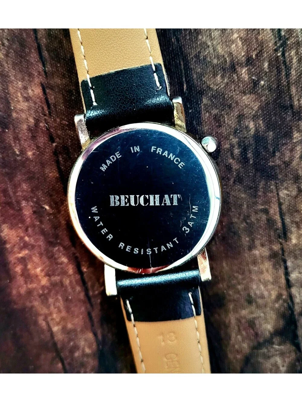 Rare Beuchat Entract French 10 Oclock Crown Roman Dial Watch